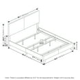 thumbnail image 2 of Furinno Pessac Fabric Upholstered Bed Frame with Wooden Slat Support, King, Glacier, 2 of 6