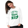 thumbnail image 3 of Date Vegan Boy Vegetarian Healthy Women Plus Size Crewneck Sweatshirt Brisco Brands 2X, 3 of 5