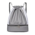 thumbnail image 1 of Minnieouse Bolsa de gimnasio para adultos, impermeable informal para Fitness, ropa, pantalones, paraguas, bolsas de natación con separación seca y Envolturas para manijas de equipaje Gris Minnieouse AP018658-06, 1 of 6