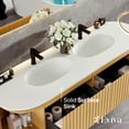 thumbnail image 5 of Eviva Haven 71"W x 22"D Oak Freestanding Bathroom Vanity with White Solid Surface Integrated Sink Top, 5 of 7