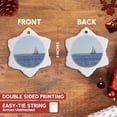 thumbnail image 3 of 3drose, 3 Sails on Sparkly Seas, 3 inch Snowflake Porcelain Ornament, 3 of 7
