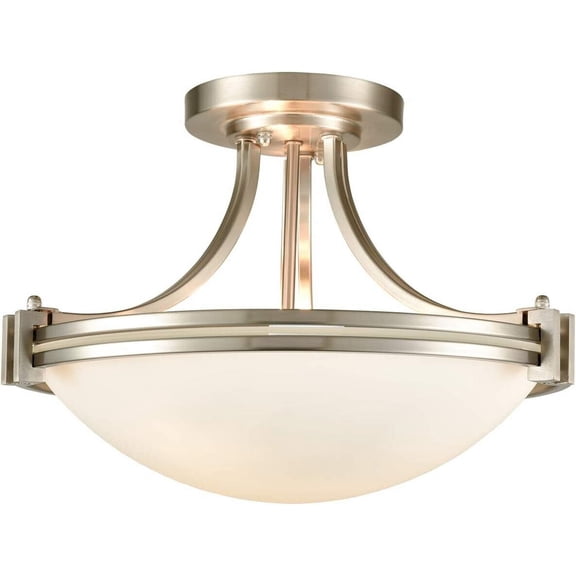 Brushed Nickel Ceiling Light Glass Ceiling Lighting Fixture