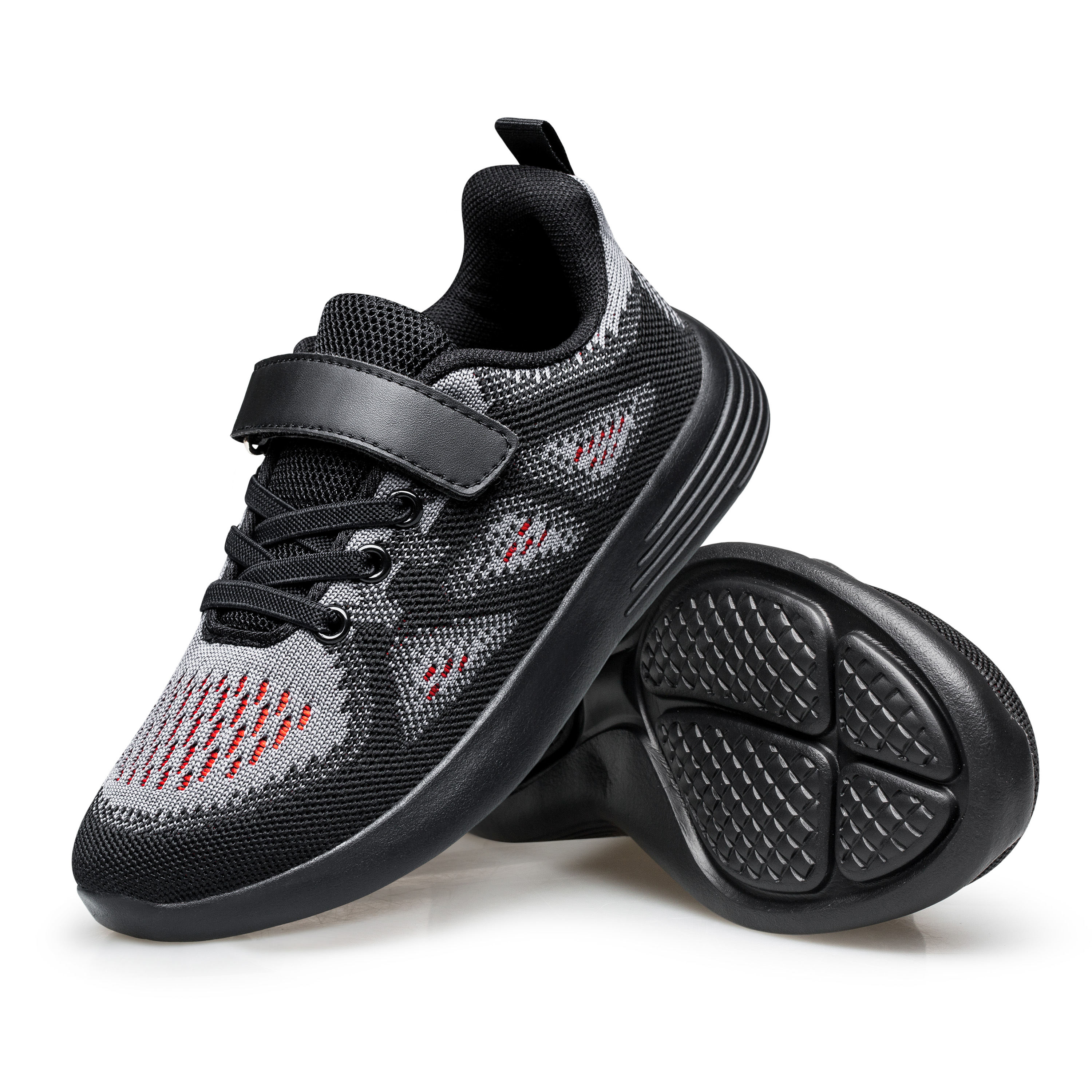 vibdiv Boys Girls Sneakers Kids Sports Running Walking Shoes Black Toddler Size 5