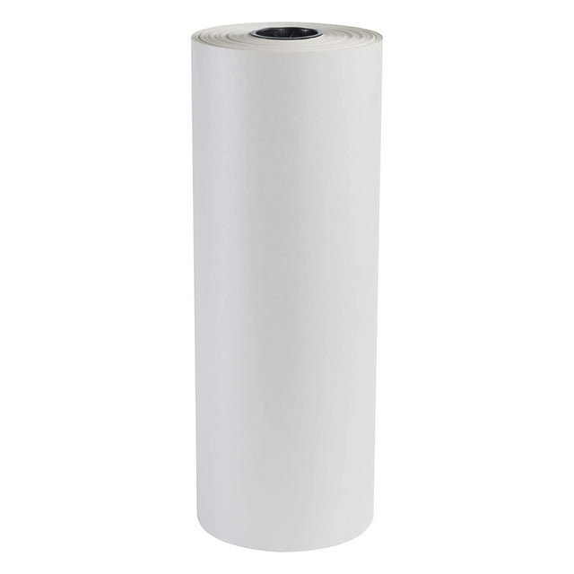 Partners Brand Shipping Newsprint Rolls White, 1-Pack Newsprint Paper Roll For Packing, Moving And Storage