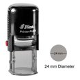 thumbnail image 1 of Shiny Self Inking Rubber Stamp Custom Round Logo Stamper Personalized 24mm/2.4cm, 1 of 1