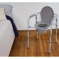thumbnail image 3 of 3-in-1 Folding Bedside Commode and Raised Toilet Seat, Portable Toilet Supports Up to 300lbs, Bedside Commodes for Seniors, Adult Potty Chair with Bucket, Lid, and Splash Guard, 3 of 10