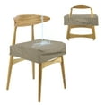 thumbnail image 2 of Moclever 4-Pack Waterproof Jacquard Dining Chair Slipcovers, Stretchable Washable Seat Protectors for Armless Chairs, Taupe, 2 of 13