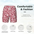 thumbnail image 5 of Gaeub Red Flowers Mens Swim Trunks Stretch Beach Shorts Quick Dry for Men Swim Shorts Swimwear with Pockets- XX-Large, 5 of 9