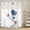 White, variant on Navy Blue Floral No Hook Shower Curtain with Snap in Liner, Waterproof Fabric Shower Curtains, Watercolor Flowers Farmhouse Linen Shower Curtain Set Top See Through for Bathroom 60"x72"