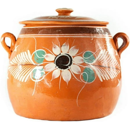 Flor Clay Bean Pot with Lid 6 qt