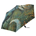 thumbnail image 4 of Starry Sky House Tree Moon Compact Sun Umbrella Windproof Travel Umbrellas for Rain Strong Portable UV Protection, 4 of 8