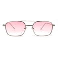 thumbnail image 1 of Mens Double Bridge Rectangle Metal Rim Pimp Shade Silver Pink, 1 of 4