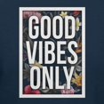 thumbnail image 3 of Teelocity Good Vibes Only Graphic T-Shirt (Large - Standard Fit, Charcoal Heather), 3 of 16
