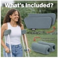 thumbnail image 2 of Universal Crutch Underarm Pad + Hand Grip Covers, Gray, 2 of 6