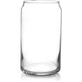 thumbnail image 3 of Vaso para beber, Vasos de Vidrio con Forma de Lata de 16 onzas, Vasos de Café Helado, Vaso de Cerveza, para Whisky, Soda, Té, Jugo, Regalo, con Tapa, Pajita y Manga, 1 Unidad, 3 of 4