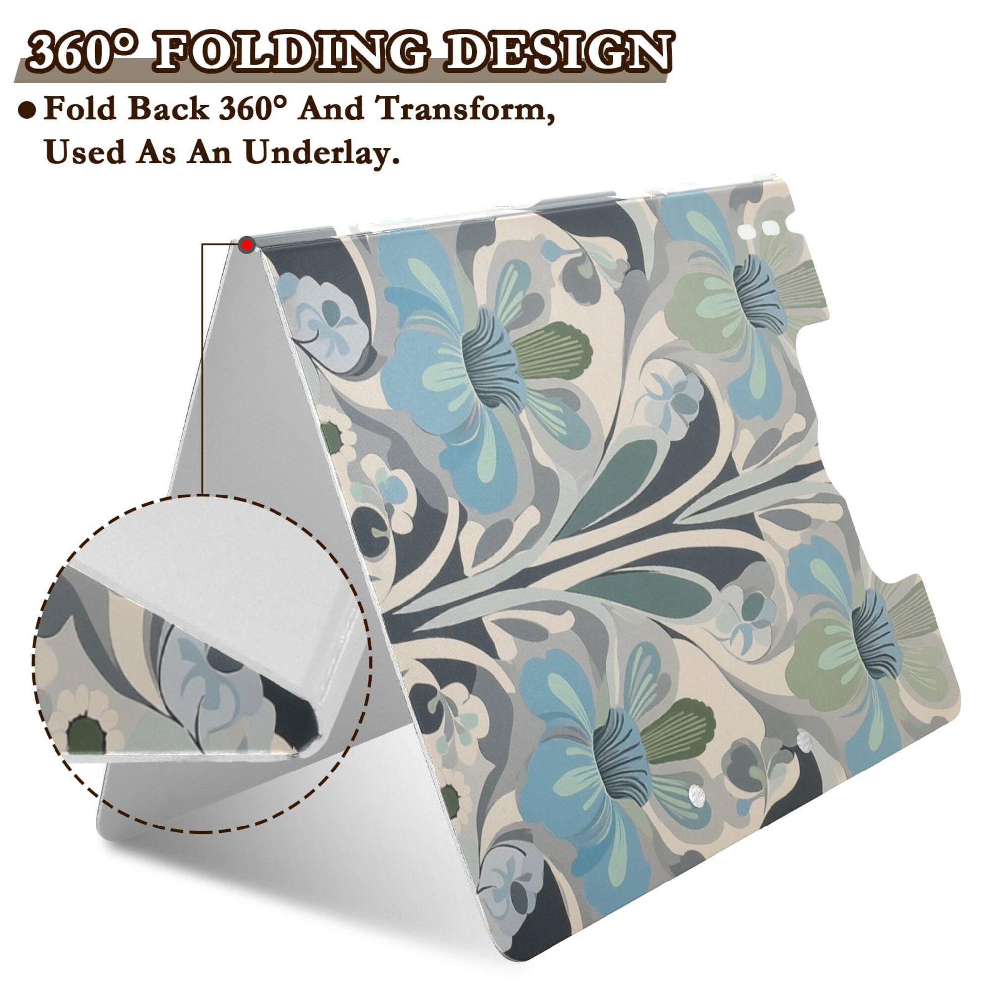 FORMRS A4 Clipboard Folder with Pen Holder Horizontal Foldable School Office Binder, Vibrant Abstract Design