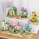 thumbnail image 4 of Bloques de construcción ensamblados hechos a mano para el Día de la Madre con pequeñas partículas, caja de presentación con forma de cinturón de flores, 4 of 4