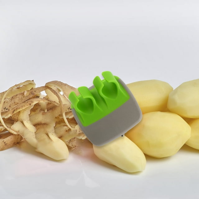 Pelador de calabaza ergonómico de dedo | Cortador de frutas y verduras de acero inoxidable | Cepillo multifuncional doméstico para patatas, zanahorias y manzanas | Diseño de agarre seguro