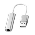 thumbnail image 2 of de Sonido USB, Aleación de Aluminio Externo de 3.5 Mm, 2 en 1 Plata Baoblaze Tarjeta de sonido de computadora, 2 of 8