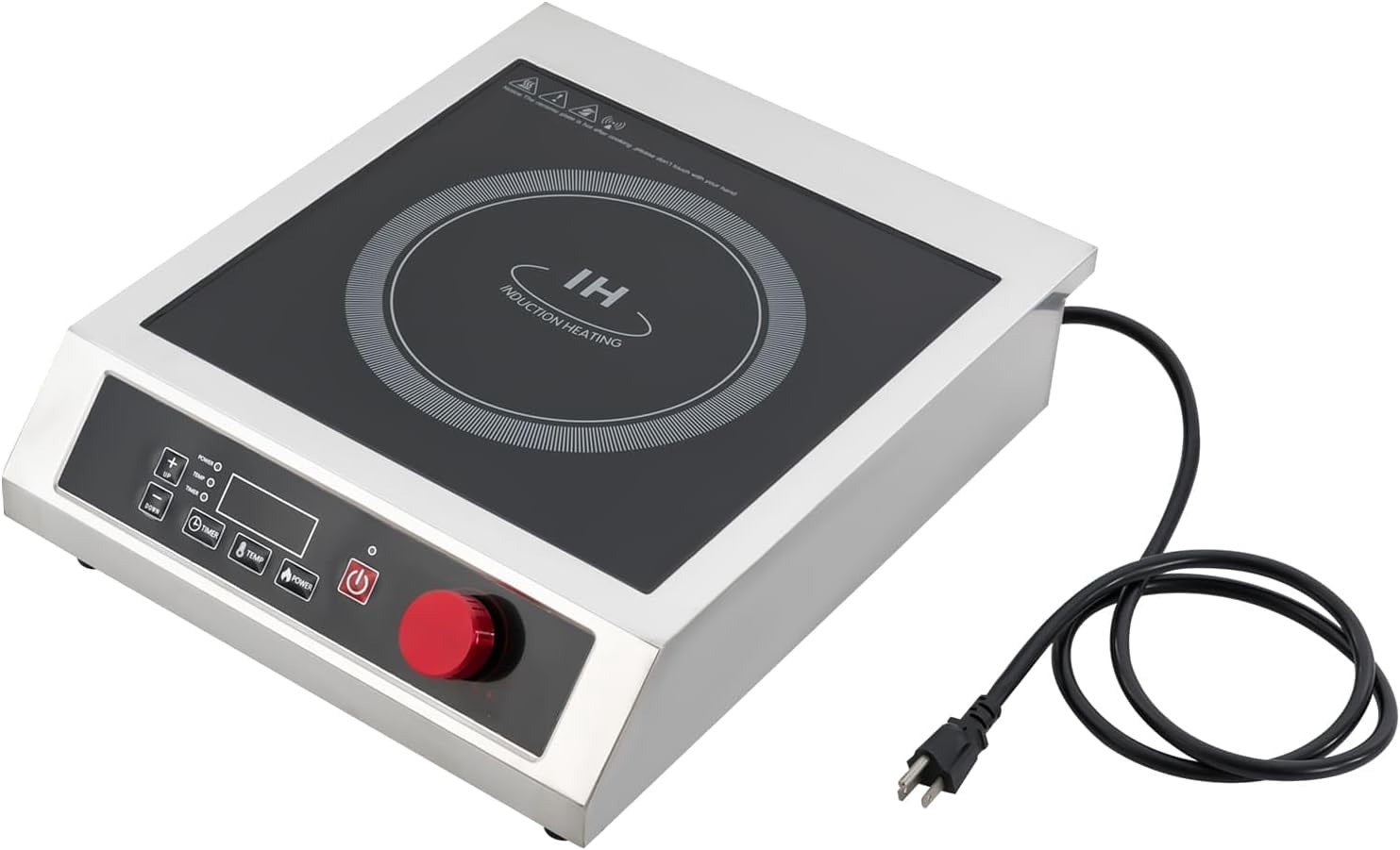 Miumaeov 3500W Commercial Induction Cooktop, Professional Portable Induction Cooktop, Portable Countertop Burner with 10-Speed Temperature/Power Adjustable