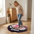 thumbnail image 6 of Non Slip Bathroom Rug, 36 in Round, Purple Flower Print, Absorbent Bath Mat, Purple Bathroom Decor, Bathroom Decorations, 1 Pc, 6 of 6