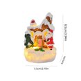 thumbnail image 2 of Christmas Resin Gingerbread House, Christmas Village Figurine, Lighted Santa Claus Snowman Ornaments with Music and LED Lights, Small Collectable Holiday Decoration for Home and Kids, 2 of 6