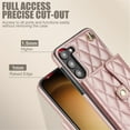 thumbnail image 4 of Samsung Galaxy S23 Funda Protectora con Bloqueo para Billetera Funda con Tapa Magnética Bolsillo con Ranuras para Múltiples Tarjetas con Correa para el Hombro Desmontable y Correa para la Muñeca, 4 of 7