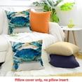 thumbnail image 4 of Creowell   Blue Crab Coastal Premium Indoor/Outdoor Pillow Patio Decor Water Color Nautical Decoration Marine Life Accent Throw Pillow for Couch Sofa Chair   18x18in, 4 of 5