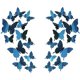 thumbnail image 1 of 24 piezas 3d espejo efecto mariposa pared pegatina arte decoración calcomanías para decoración del hogar o decoración de fiesta (azul). Afortunado Sencillez, 1 of 4