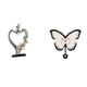 thumbnail image 1 of Estatua de pareja besándose, reloj de pared de resina acrílica, figura moderna abstracta de mariposa y flor, ideal para parejas, bodas, aniversarios,, 1 of 8