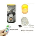 thumbnail image 7 of COEQINE Wizard Hat Ghost Pumpkin Moon Gray Flameless Candle Battery Powered with Remote Control 12 Colors 4/8 Hours Timer LED Night Lights Pillar Candle Tealights Halloween Decorations, 7 of 7