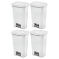 thumbnail image 1 of Sterilite 11.9 Gal Rectangle Step On Trash Kitchen Wastebasket, (4 Pack), 1 of 10
