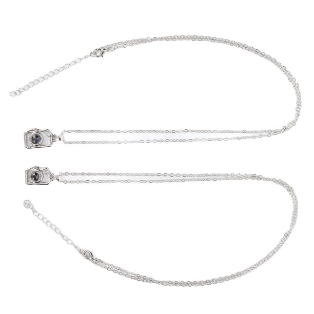 Collar De Pareja, Collar De Cámara Ajustable De Longitud Elegante, 2 Piezas, Accesorios De Joyería De Moda Simples Para Fiestas De Citas Para Hombres Y Mujeres Para El Día De Ccdes Otros