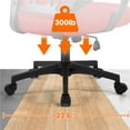 thumbnail image 6 of Topeakmart Height Adjustable Mid-back Mesh Office Chair Ergonomic Computer Chair with Lumbar Support & 360° Rolling Casters, Red, 6 of 6