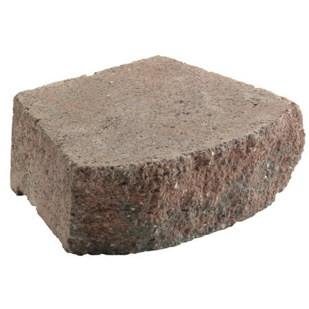 Mutual Materials 4" x 12" CottageStone Retaining Wall Block, Red & Black Charcoal