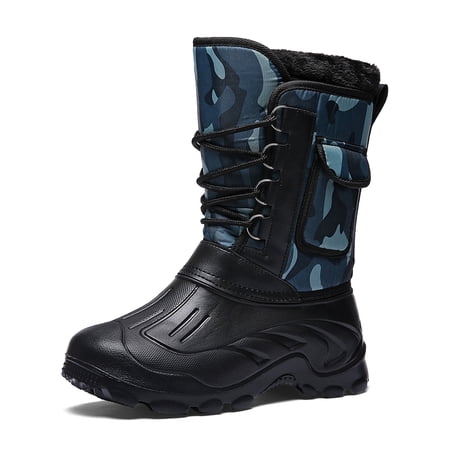 Tanleewa Snow Boots for Men Winetr Warm Waterproof Hiking Shoes 9.5 Adult Male