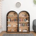thumbnail image 6 of CQSXDA Black Arched Bookshelf for Home & Office 43" Tall 4-Tier MDF Storage Shelf with Anti-Tipping Safety, 6 of 10