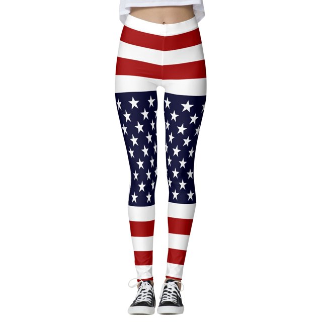 Gibobby Leggings Afelpados Mujer Día la Independencia para las mujeres 4 julio Leggings Pantalones para yoga Correr Pilates Gimnasio Pantalones yoga Medias Compresión Yoga Correr Fitness(Negro, XXL)