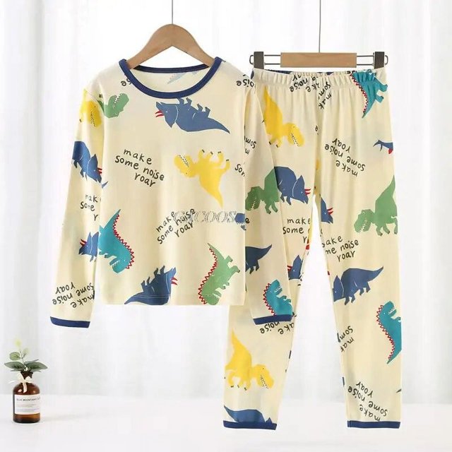 Pijamas de Navidad para niños, ropa interior de algodón cálido, conjuntos de pijamas de dibujos animados para niños y niñas, Invierno