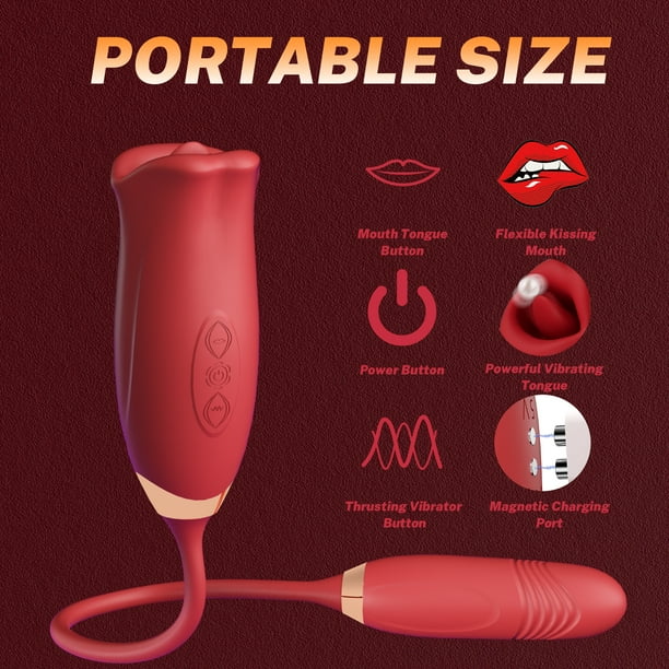 XBONP Women Vibrator Mouth Biting Tongue Licking Vibrator with