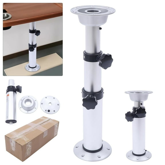 Adjustable Table Pedestal Stand Lift Up Table Base for RV Boat Caravan Aluminum