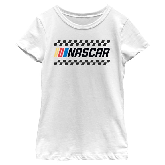 Girls NASCAR Checkered Classic Logo T Shirt