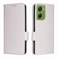 thumbnail image 1 of Étui Portefeuille pour Motorola Moto G06 à Rabat avec Fentes pour Cartes et Support Blanc, 1 of 5