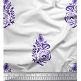 thumbnail image 1 of Soimoi Poly Georgette Fabric Leaves,Floral & Paisley Block Print Fabric by Yard 42 Inch Wide, 1 of 3