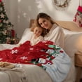 thumbnail image 4 of Cute Snowman Flannel Blanket for Bed,Travel and Camping, Snowflake Winter Red Christmas Super Soft Cozy Blanket for All Seasons 40"x60", 4 of 9