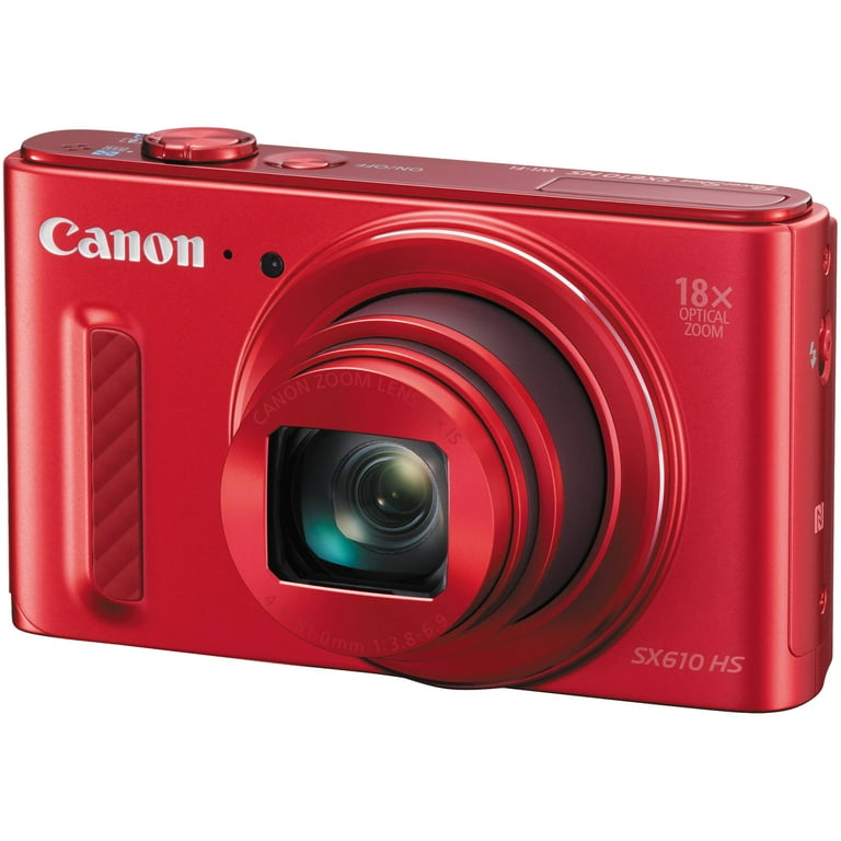 Canon PowerShot SX610 HS Wi-Fi Digital Camera (Red) with 32GB Card 