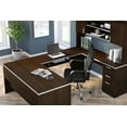 thumbnail image 2 of Bestar Ridgeley U Shaped Desk in Dark Chocolate & White Chocolate, 2 of 5