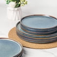 thumbnail image 2 of AmorArc Dinner Plates Set of 6, 10.5 Inch Reactive Glaze Ceramic Plates Set, Microwave, Dishwasher Safe, Scratch Resistant, Modern Large Dinnerware Dishes Set Kitchen Stoneware Plates-Ceylon Blue, 2 of 9