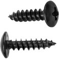 thumbnail image 5 of Tornillos para madera con cabeza cruzada, sujetadores de cabeza de hongo de cabeza redonda, tornillos autoperforantes de acero al carbono (100 unidades, negro), 5 of 5