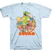 Mens Nickelodeon 90s Throwback Shirt - Retro Nick Group tee - Classic Nick Graphic T-Shirt (Pool, Large)